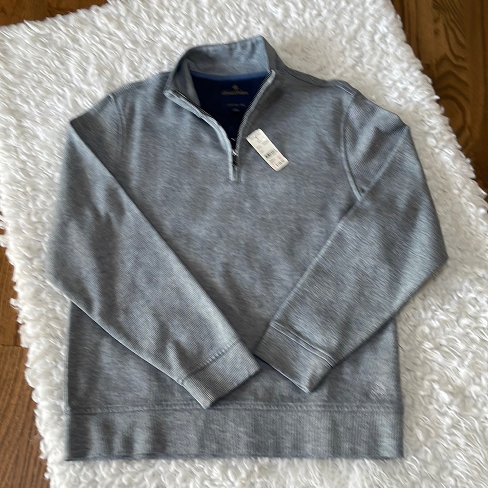 Brook Brothers 100% cotton half zip sweater. New with tag. Bought at Van Mour..